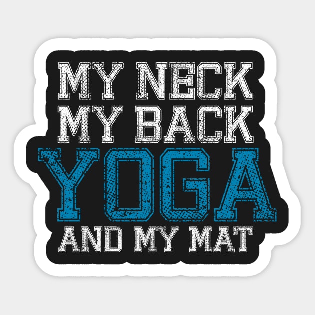 Yoga and My Mat (blue version) Sticker by bobbuel